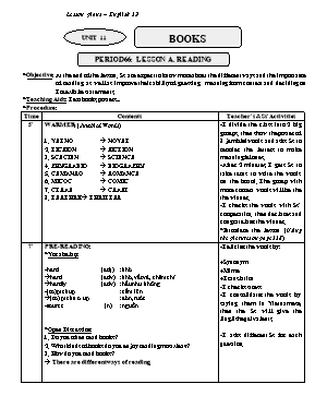 Giáo án Tiếng Anh Lớp 12 - Unit 11